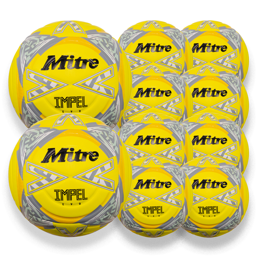 Mitre Impel Evo 24 Yellow football - 10 ball pack