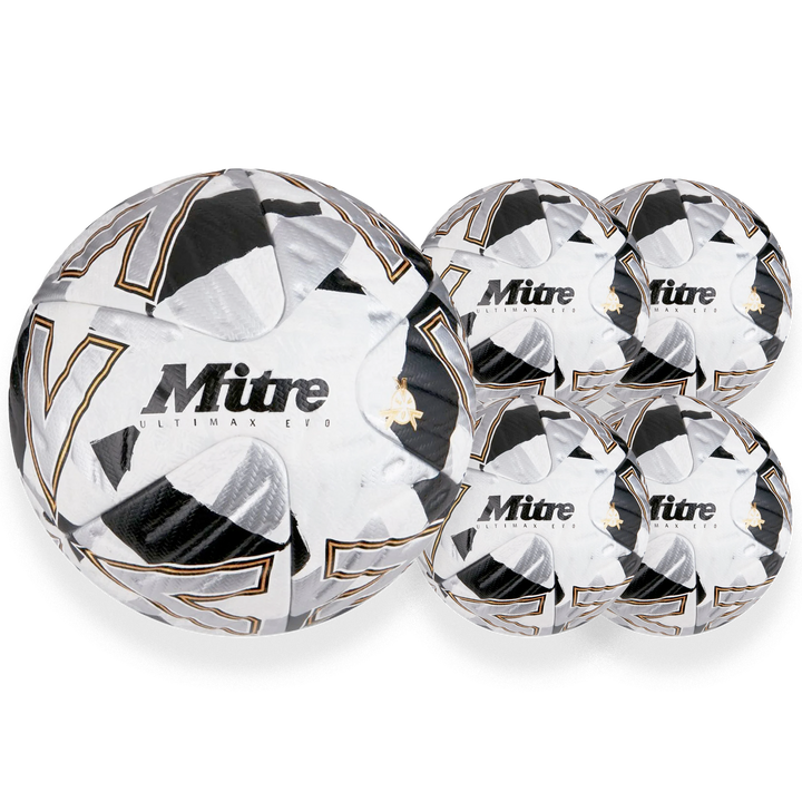 Mitre Ultimax Evo football - 5 ball pack