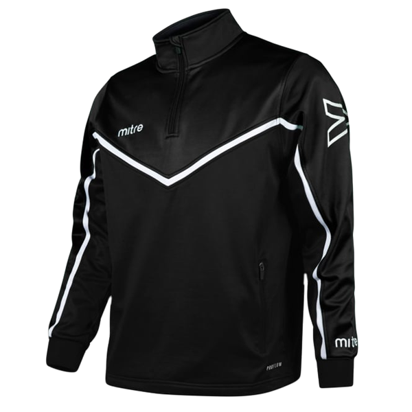 Mitre Primero 1/4 Track Zip Jacket - BLK/WHT