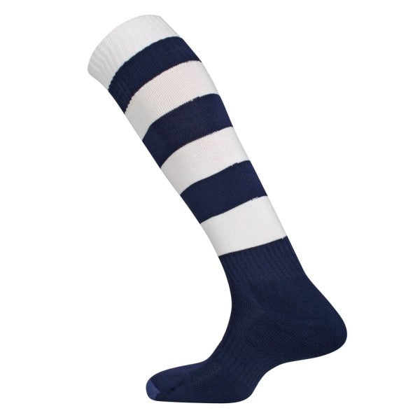 Mitre Mercury Hoop Football Sock - NVY/WHT