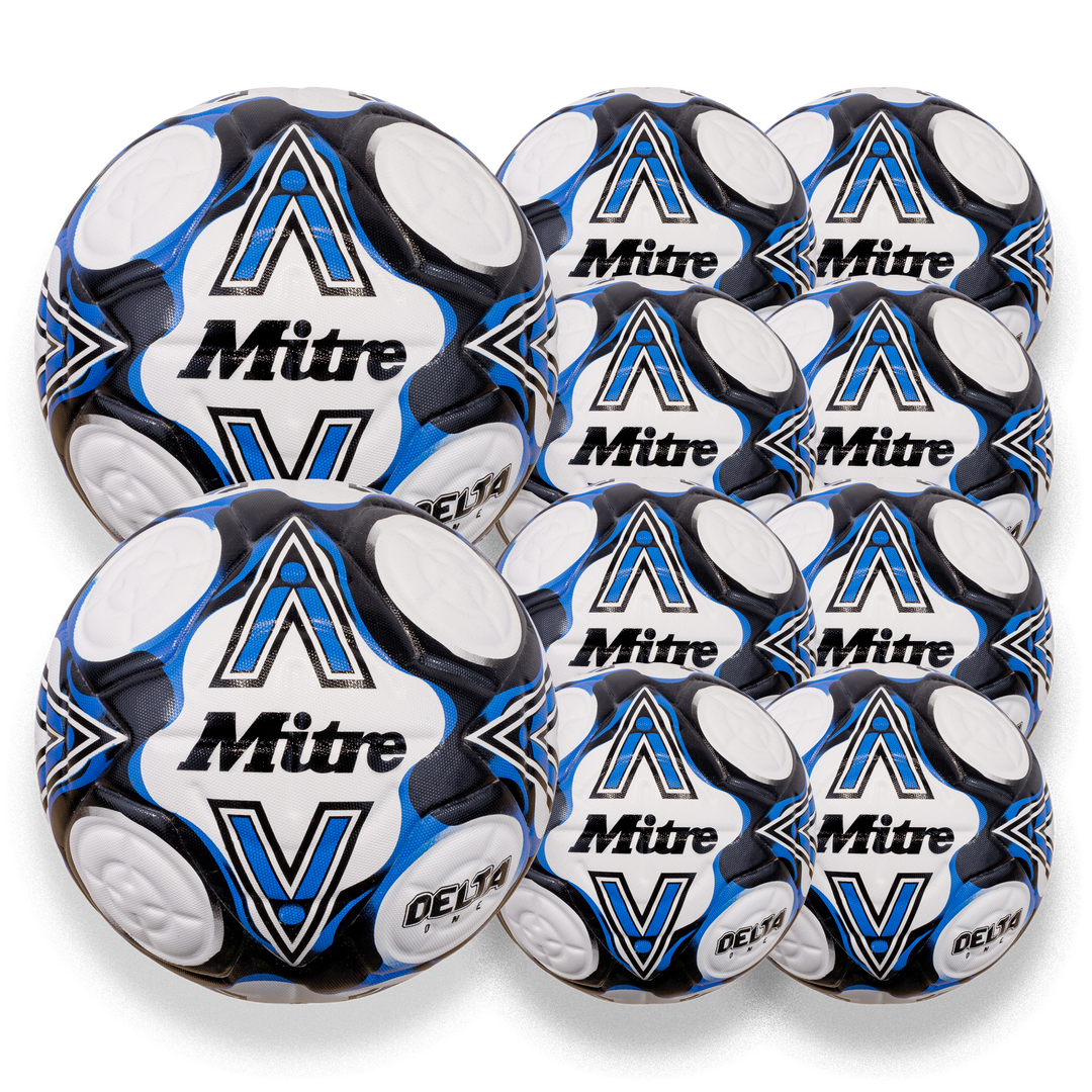 Mitre Delta One 24 white football - 10 ball pack