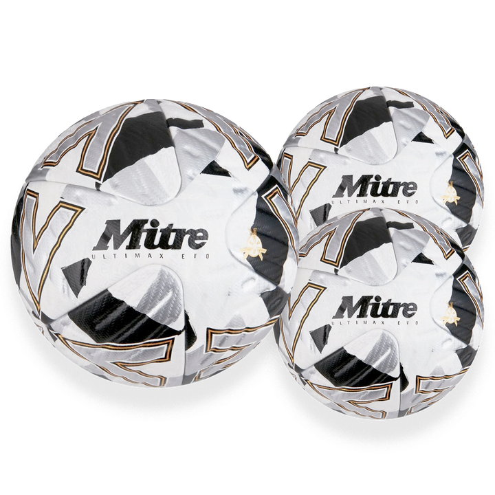 Mitre Ultimax Evo football - 3 ball pack