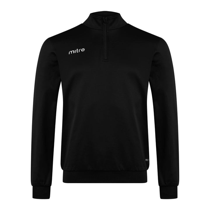 Mitre Edge Poly Quarter Zip Top - BLACK