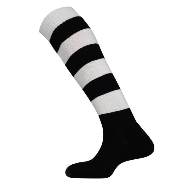 Mitre Mercury Hoop Football Sock - BLK/WHT